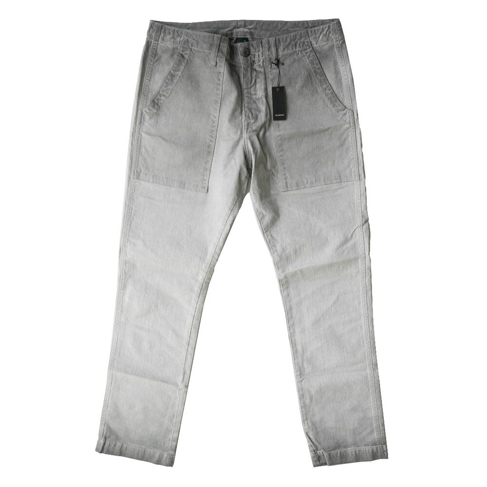 NSF Grey Grunge Jeans Acubi Straight Leg Gradient Patch Pocket Slouchy Denim